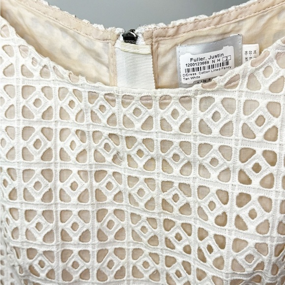 HD in Paris Anthropologie Georgia Eyelet Dress Sz 2 - Picture 6 of 10